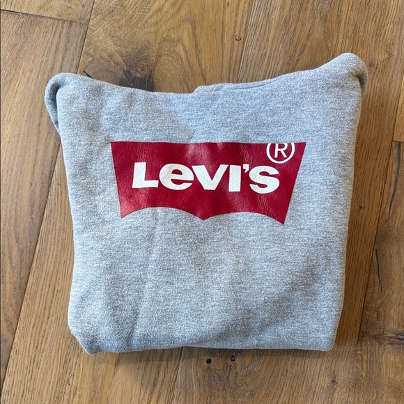 Levi's Heather Gray Sweatshirt with Red Logo - Picture 1 of 3